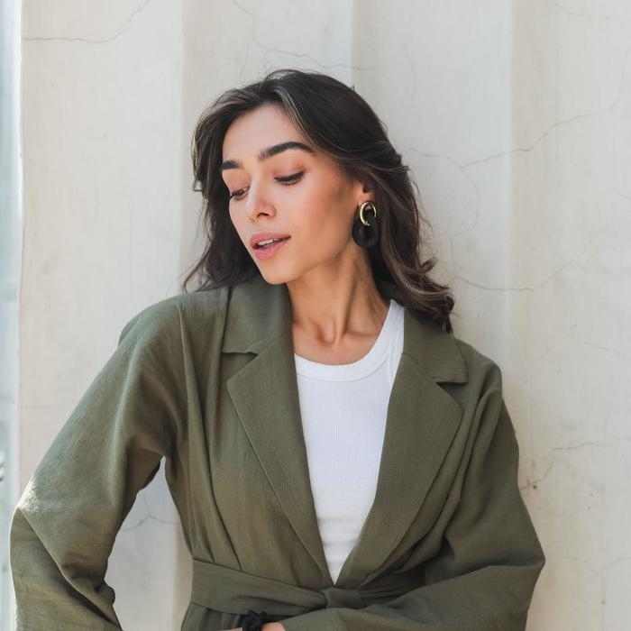 Серьги металл &laquo;Цепь&raquo; неровность, 2 звена, цвет золотисто-чёрный