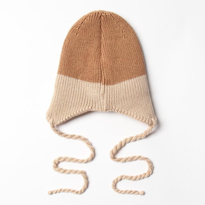 Шапка детская MINAKU р-р 42-44, цвет коричневый/бежевый Шапка детская MINAKU р-р 42-44, цвет коричневый/бежевый