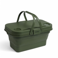 Корзина - столик Maclay 2 в 1, складная, 47 х 28,5 х 23,5 см, стол 45 х 28 х 16 см, зелёная