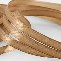 Лента атласная, 6 мм, 23&plusmn;1 м, тёмно-бежевая №106