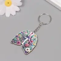 Брелок дерево "Лёгкие. Цветы" 4,2х4,4х0,3 см