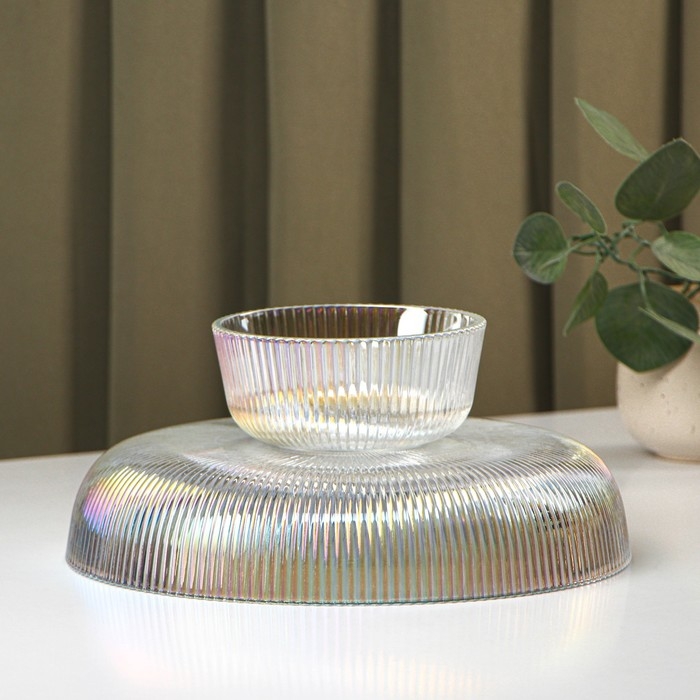 Ваза для фруктов &laquo;Камелия&raquo;, 26&times;11 см, цвет перламутровый