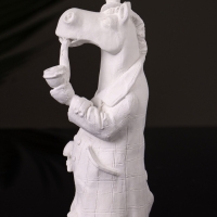 Статуэтка "Конь в пальто" 11х5 см, натуральный