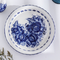 Блюдо &laquo;Блинница Тыква&raquo;, гжель