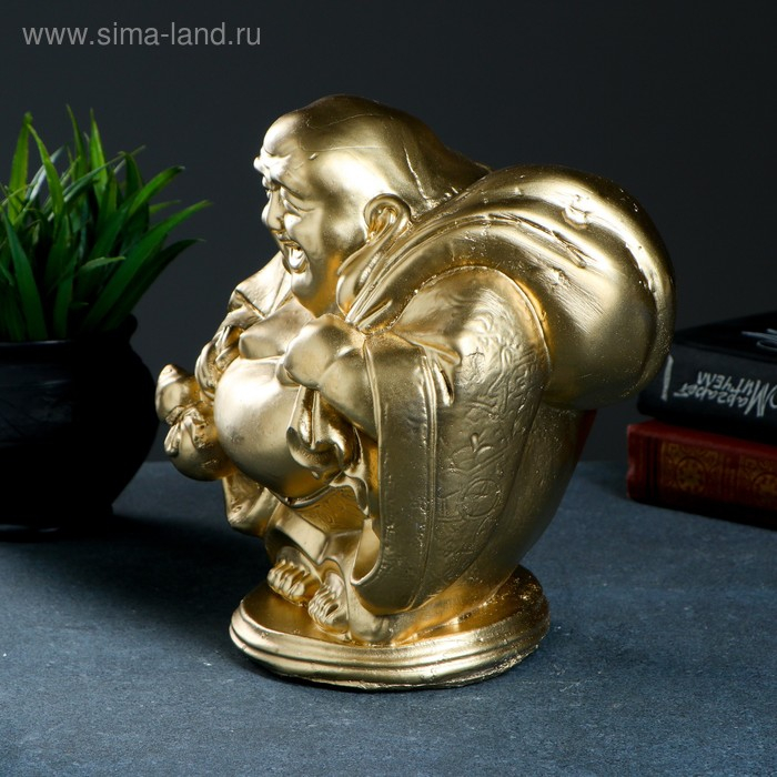 Копилка Копилка "Хотей с мешком" золото, 22х22см