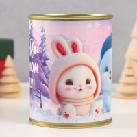 Носки в банке "Любви в новом году" (внутри носки женские,цвет белый) Носки в банке "Любви в новом году" (внутри носки женские,цвет белый)