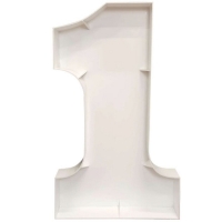 Каркас для аэромозаики &laquo;Цифра 1&raquo;, Белый, 100 см, 1 шт.