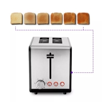 Тостер Kitfort KT-2058, 870 Вт, 6 режимов прожарки, 2 тоста, чёрно-серебристый Тостер Kitfort KT-2058, 870 Вт, 6 режимов прожарки, 2 тоста, чёрно-серебристый