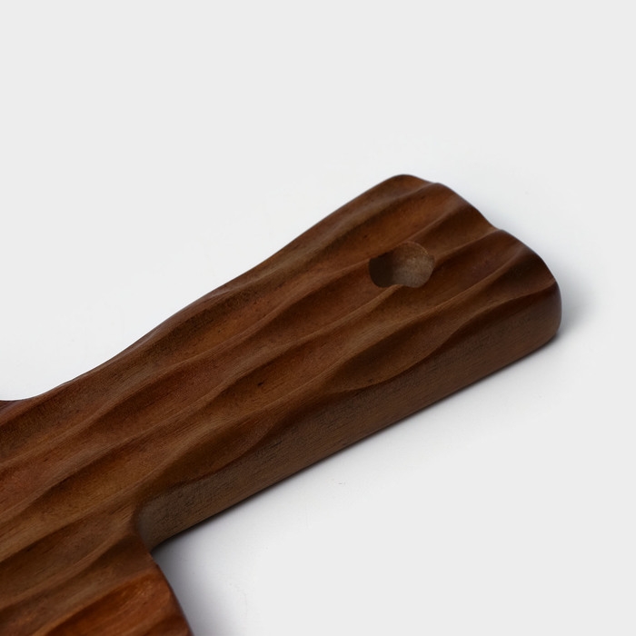 Доска разделочная с ручкой &laquo;Рельеф&raquo;, 40&times;30&times;1,5 см, акация