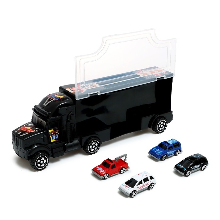 Грузовик &laquo;Автовоз&raquo;, с 4 машинками цвет МИКС