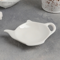 Подставка фарфоровая под чайный пакетик «Классика», цвет белый Подставка фарфоровая под чайный пакетик «Классика», цвет белый