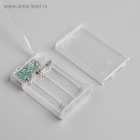 Гирлянда &laquo;Нить&raquo; 5 м роса, IP20, медная нить, 50 LED, 2 режима, батарейки AAх3 (нет в комплекте), свечение белое