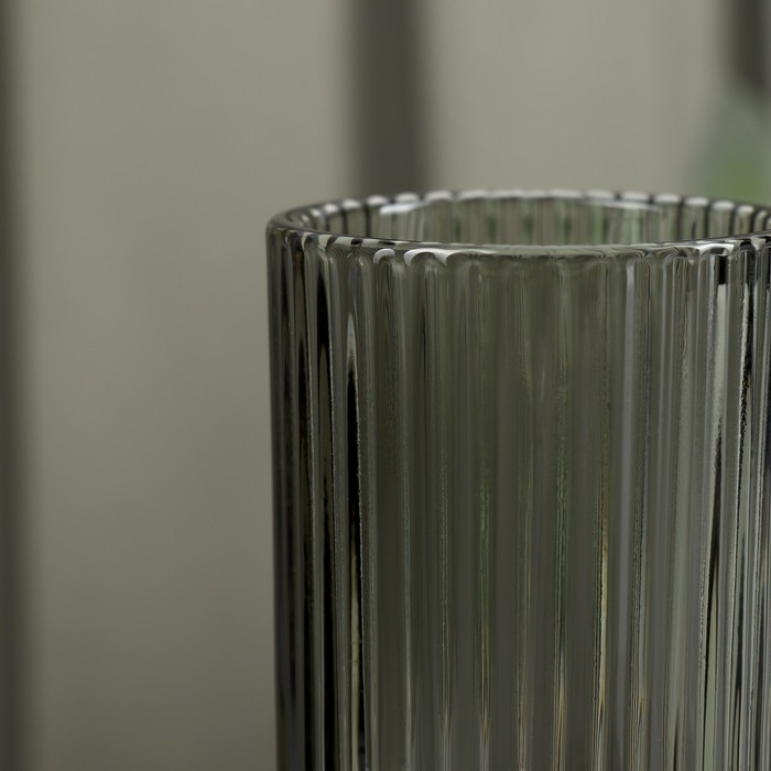 Бокал для шампанского стеклянный Magistro &laquo;Грани&raquo;, 150 мл, 5,5&times;18,5 см, цвет графит