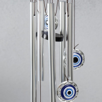 Музыка ветра металл, пластик "От сглаза" 5 трубок, глазки 60 см