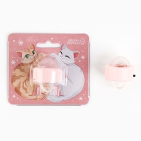 Световое кольцо, новогодний подарок на Новый Год &laquo;Новый год: Котики&raquo;, 3 х 2,5 см