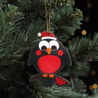 Ёлочная игрушка двусторонняя "Снегирь на ветке", 9х6 см Ёлочная игрушка двусторонняя "Снегирь на ветке", 9х6 см