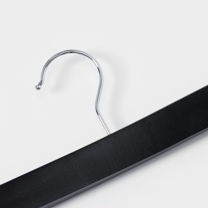 Вешалка для брюк и юбок LaDо́m Bois, 34&times;1,2&times;12,5 см, с зажимами, деревянная сорт А, цвет тёмное дерево