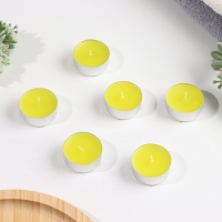 Набор чайных свечей ароматических в термоусадке "Лимон", 3,8х1,6 см, 3,5 ч, 12 г, 20 штук Набор чайных свечей ароматических в термоусадке "Лимон", 3,8х1,6 см, 3,5 ч, 12 г, 20 штук