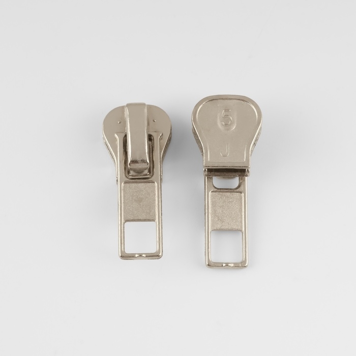 Бегунок автоматический для молнии &laquo;Трактор&raquo;, №5, 10 шт, цвет никель