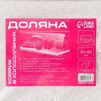 Коврик в холодильник Доляна, 30&times;50 см, поролон, цвет белый