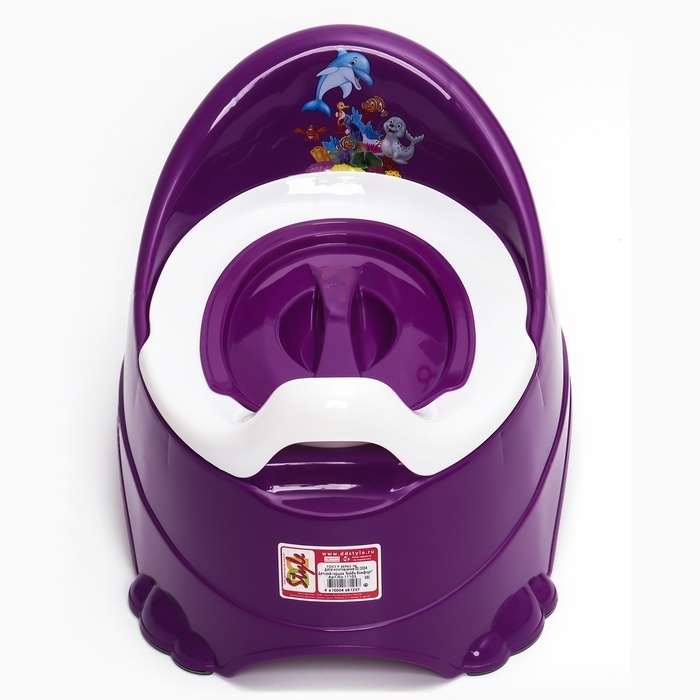 Горшок детский антискользящий &laquo;Бэйби-Комфорт&raquo; с крышкой, съёмная чаша, цвет фиолетовый