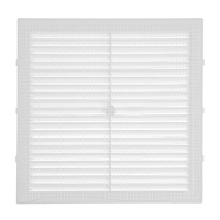 Решетка вентиляционная ZEIN Люкс Л194, 194 x 194 мм, с сеткой, неразъемная