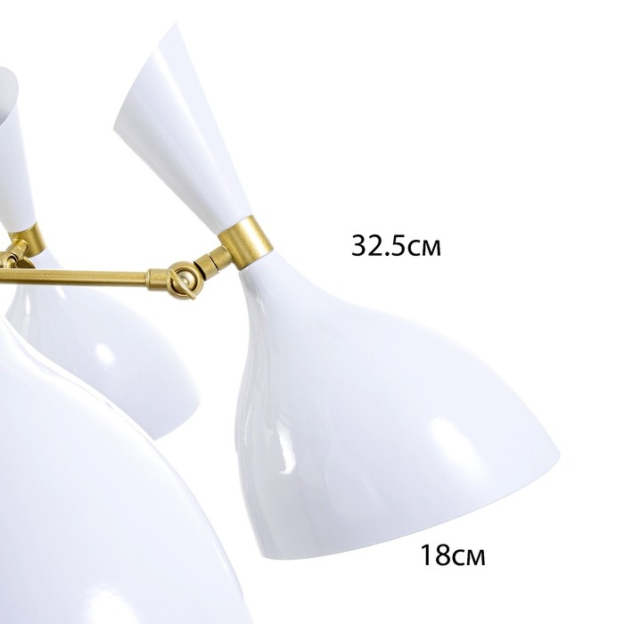 Люстра "Бастони" 6хЕ14 40Вт бело-золотой 70х70х54 см BayerLux