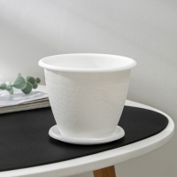 Горшок для цветов с поддоном &laquo;Розалия&raquo;, 800 мл, белый