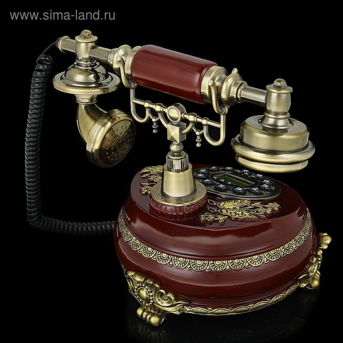 Ретро-телефон Ретро-телефон "Бабочка", 23 х 26 см, коричневый