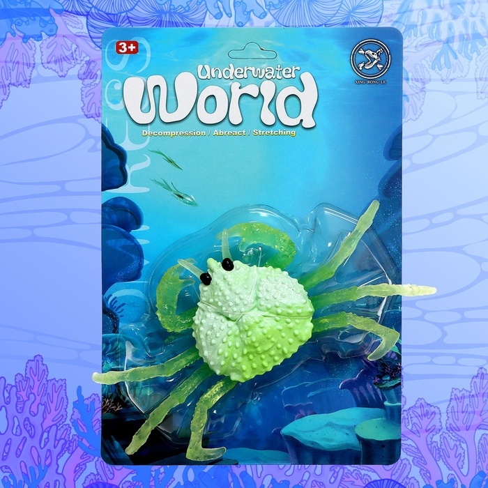 Игрушка-тянучка «Краб», с силиконовыми лапками, МИКС Игрушка-тянучка «Краб», с силиконовыми лапками, МИКС