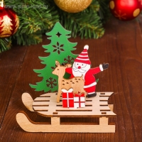 Декор &laquo;Дед мороз с оленем на санях&raquo;