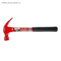 Молоток-гвоздодер ЛОМ, металлическая обрезиненная рукоятка, 560 г