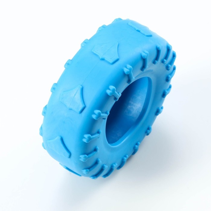 Игрушка жевательная для собак "Шина" 9 см, синяя