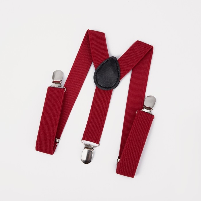 Подтяжки детские &laquo;Выбражулька&raquo;, ширина 2.5 см, бабочка, цвет красный