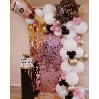 Панель с пайетками для фотозоны 30*30см, серебристый