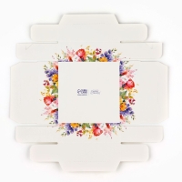 Коробка для кондитерских изделий &laquo;Цветочная поляна&raquo;, 10 х 10 х 10 см