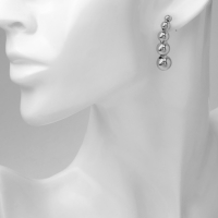 Серьги металл &laquo;Богема&raquo; круги, цвет серебро