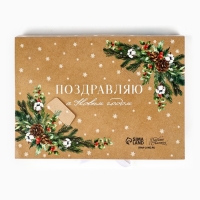 Коробка под 12 конфет с ячейками &laquo;Волшебного Нового года!&raquo; 18.8 х 13.5 х 3.5 см, Новый год