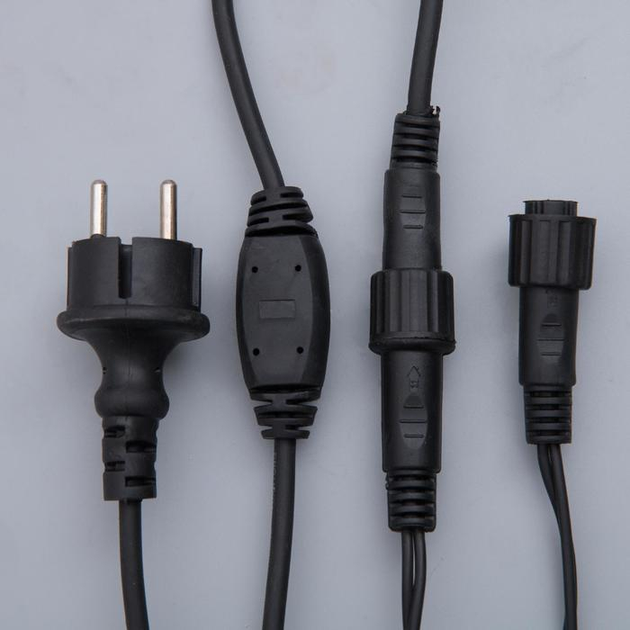 Гирлянда &laquo;Бахрома&raquo; 3 &times; 0.6 м, IP44, УМС, тёмная нить, 160 LED, свечение мульти, 220 В