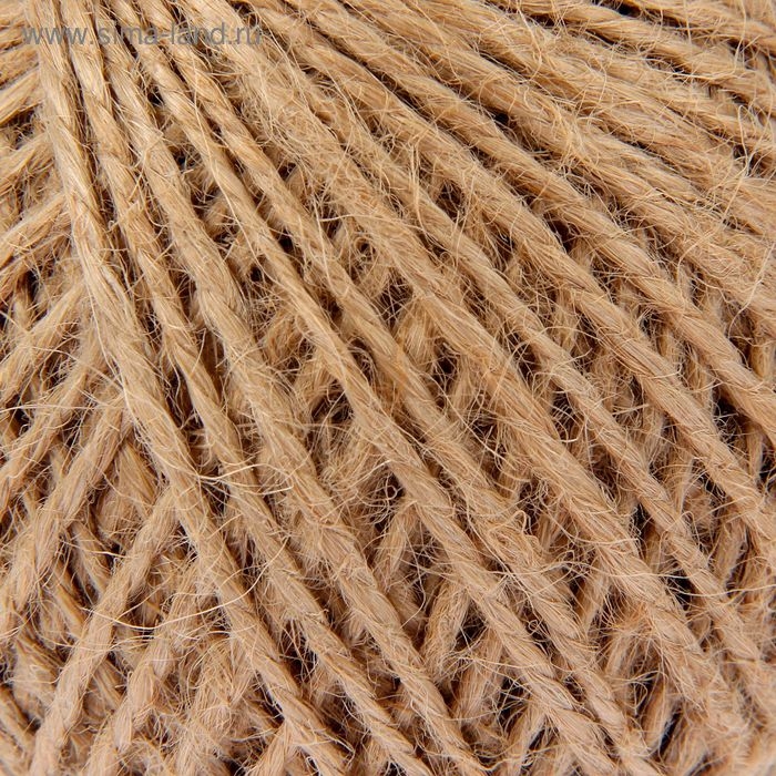 Шпагат джутовый, скрученный d=1,5 мм, 100 м &laquo;Шнурком&raquo;, цвет натуральный