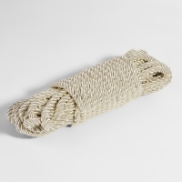 Шнур витой, d = 8 мм, 9 &plusmn;1 м, цвет перламутровый