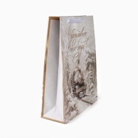 Новый год. Пакет подарочный новогодний крафтовый вертикальный «С Новым годом», поезд, L 31 х 40 х 11.5 см , Новый год Новый год. Пакет подарочный новогодний крафтовый вертикальный «С Новым годом», поезд, L 31 х 40 х 11.5 см , Новый год