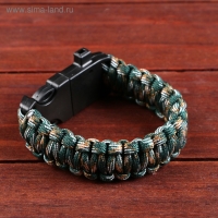 Браслет для выживания 4в1(паракорд, компас,свисток,огниво), 25.5 &times; 2.5 см, 3 м