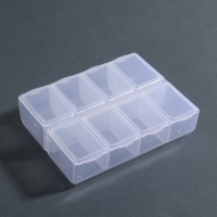 Органайзер для декора, 8 секций, размер 11 &times; 9 &times; 2,8 см, цвет МИКС