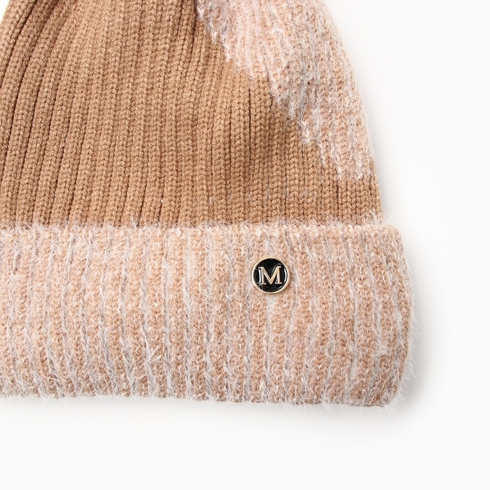Шапка женская MINAKU, цвет песочный, р-р 56-58