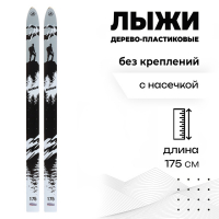 Лыжи дерево-пластиковые «Лесные», 175 см, с насечкой Лыжи дерево-пластиковые «Лесные», 175 см, с насечкой