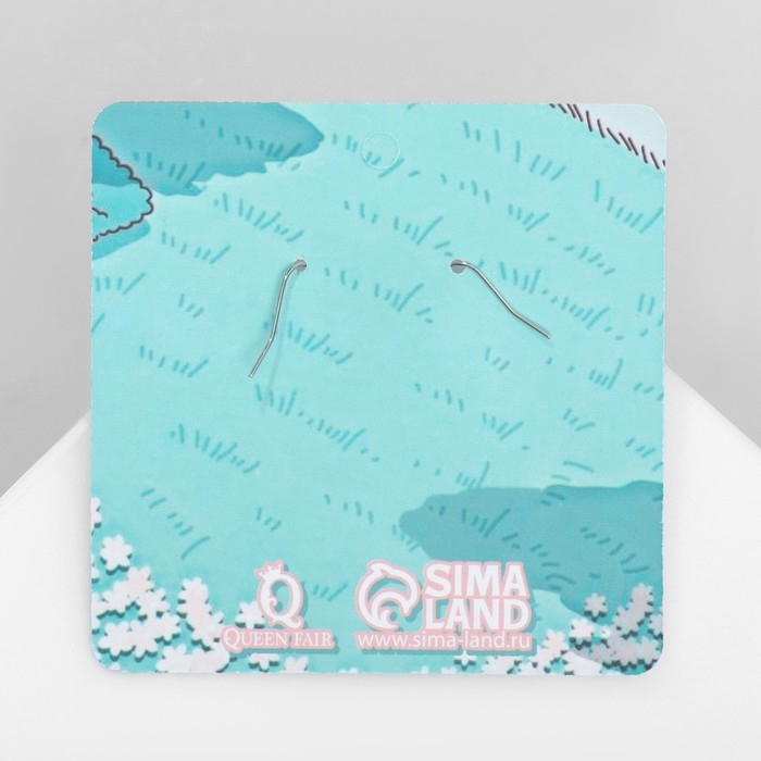 Серьги ассорти &laquo;Радость&raquo; зайцы, цвет розовый в серебре