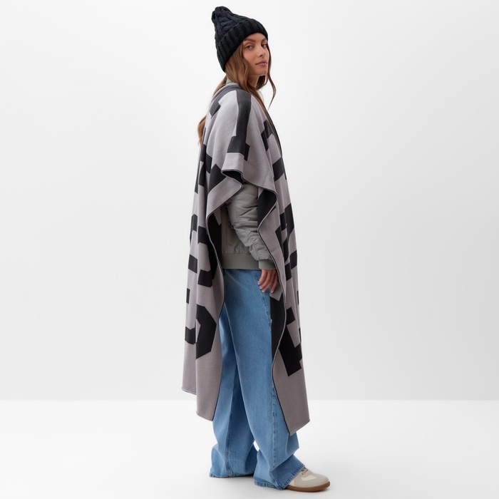 Шарф женский двусторонний MIST серый, размер 47*226см Шарф женский двусторонний MIST серый, размер 47*226см