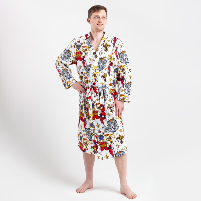 Халат мужской удлиннный Этель Халат мужской удлиннный Этель "Настоящий мужчина" размер 46-48, вафля 200г/м2, 100% хлопок