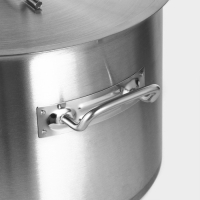 Кастрюля Hanna Kn&ouml;vell с крышкой, 35 л, d=40 см, h=26 см, толщина 1 мм, дно ТРС, толщина дна 4.6 мм, 201 сталь, индукция